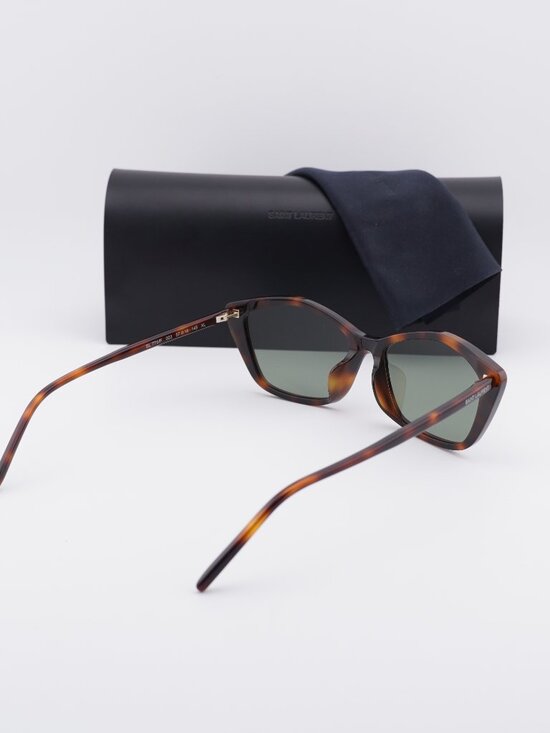 Saint Laurent SL 775/F 003 Cat Eye Women Sunglasses - Havana / Green main image 5
